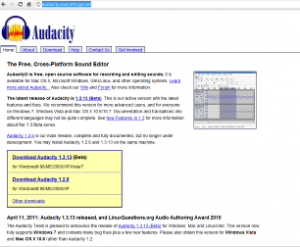 (Screenshot http://audacity.sourceforge.net/ )