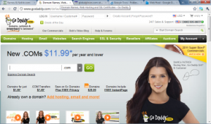 (Screenshot of Godaddy.com’s Home Page)